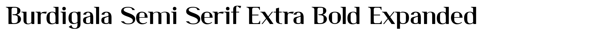 Burdigala Semi Serif Extra Bold Expanded image